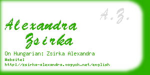 alexandra zsirka business card